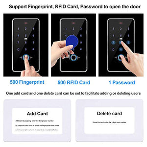 GrandingTech F03 RFID Biometric Fingerprint Access Control Waterproof Touch Keypad Reader DC12V