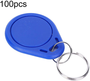 Grandingtech 100 PCS 125KHz RFID Key Fob Proximity ID Card Token Tag Keypad Card for Door Entry Access Control System