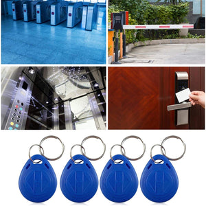 Grandingtech 100 PCS 125KHz RFID Key Fob Proximity ID Card Token Tag Keypad Card for Door Entry Access Control System