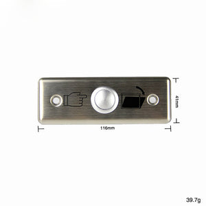 Grandingtech Request to Exit Button, Push Exit Release Button Square Rocker Switch Electric Door Exit Release Stainless Steel Push Button Switch